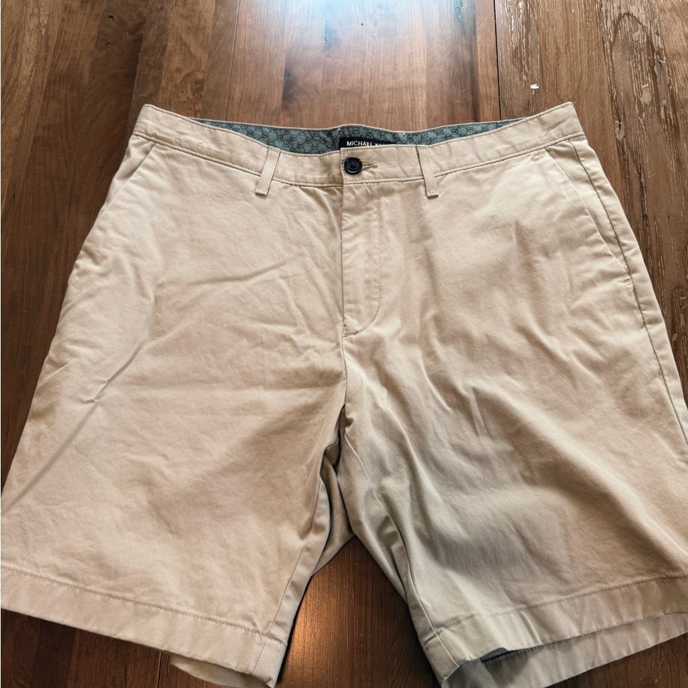 Michael Kors Beige Flat Front Shorts